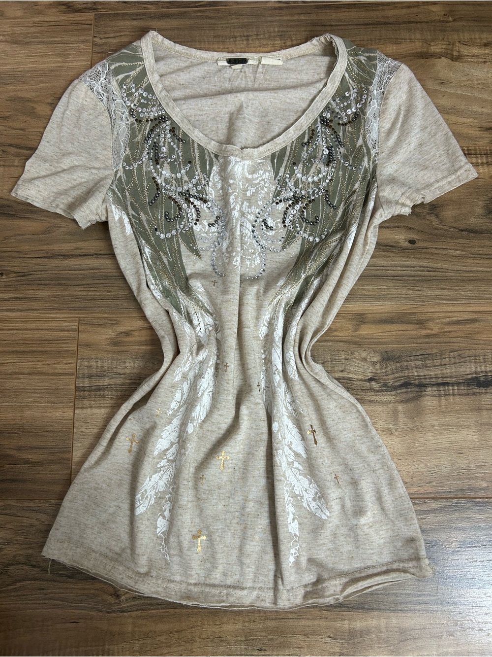 y2k miss me angel wings tee
